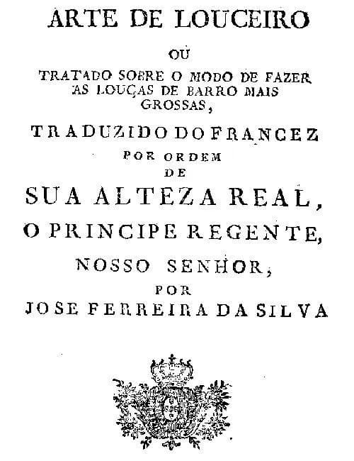 Capa de Arte de louceiro: Tratado sobre o modo de fazer as louças de barro mais grossas