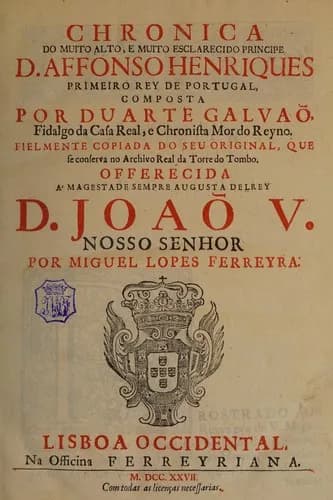 Chronica de el-rei D. Affonso Henriques