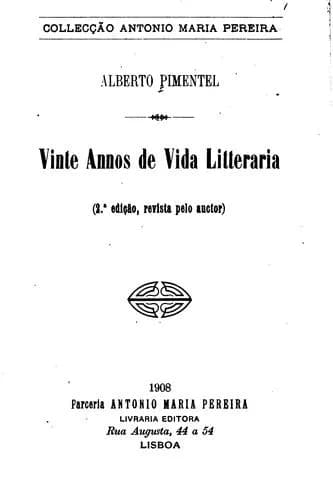 Vinte Annos de Vida Litteraria